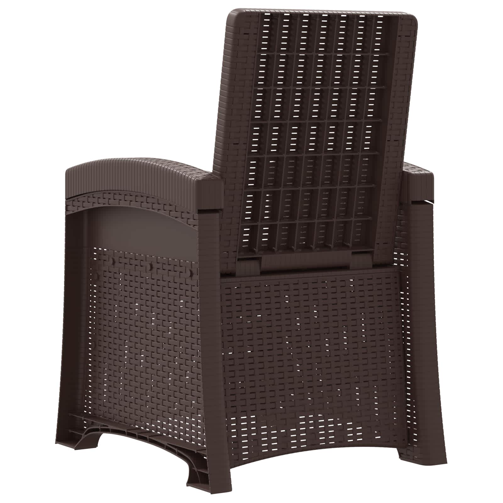 Liegesessel Garten Rattan-Optik Braun und Hellgrau PP
