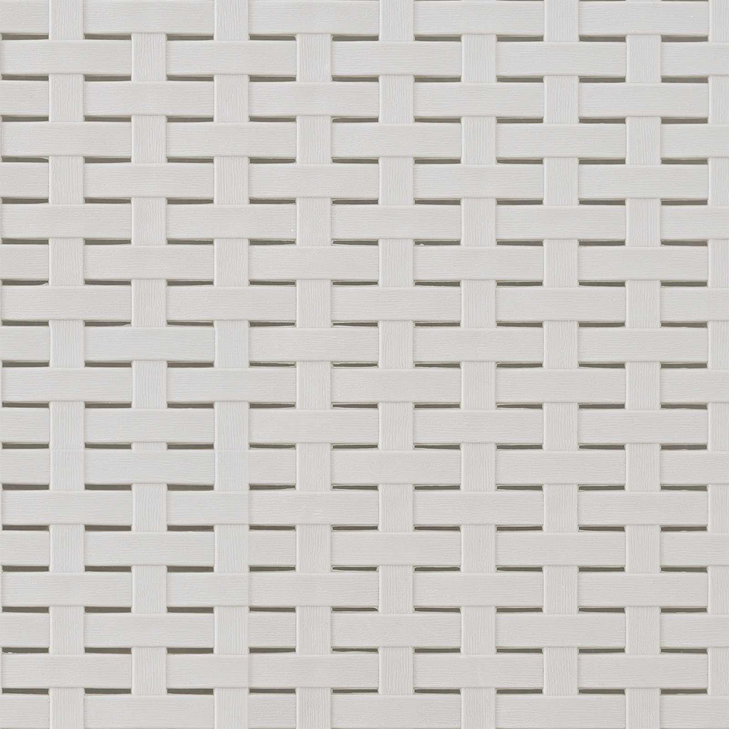 Liegesessel Garten Rattan-Optik Weiß und Taupe PP