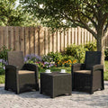 Liegesessel Garten Rattan-Optik 2 pcs Anthrazit und Taupe PP