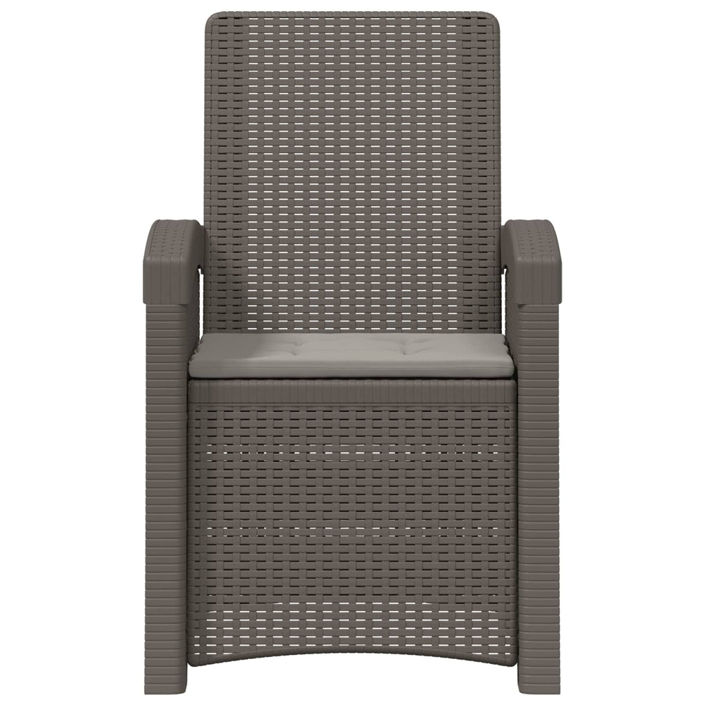 Liegesessel Garten Rattan-Optik 2 pcs Hellgrau PP