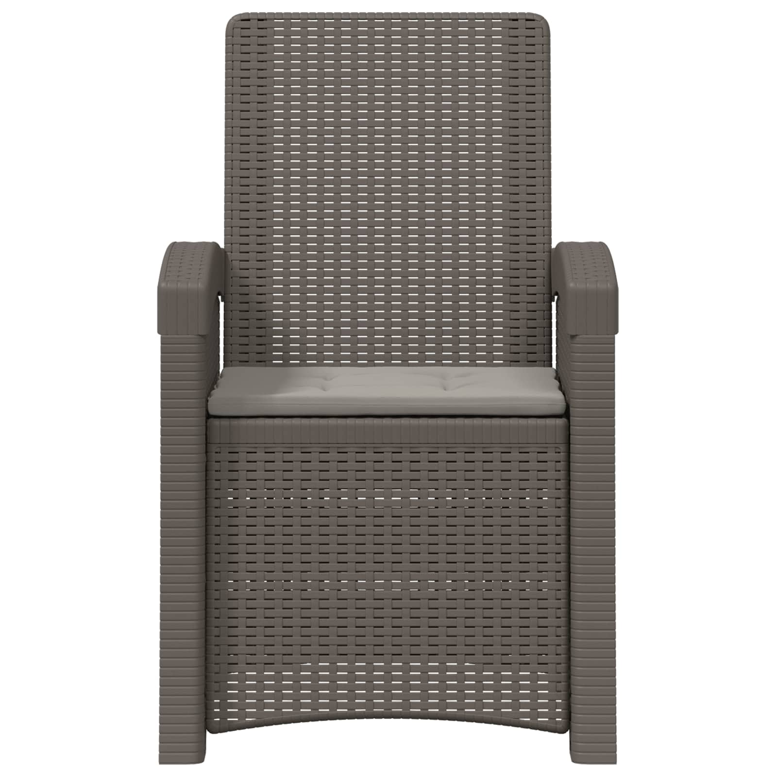Liegesessel Garten Rattan-Optik 2 pcs Hellgrau PP
