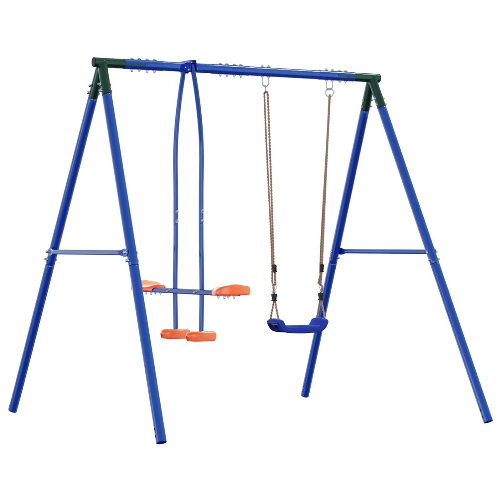 Outdoor Schaukelrahmen mit Gleiter für bis zu 3 Kinder
