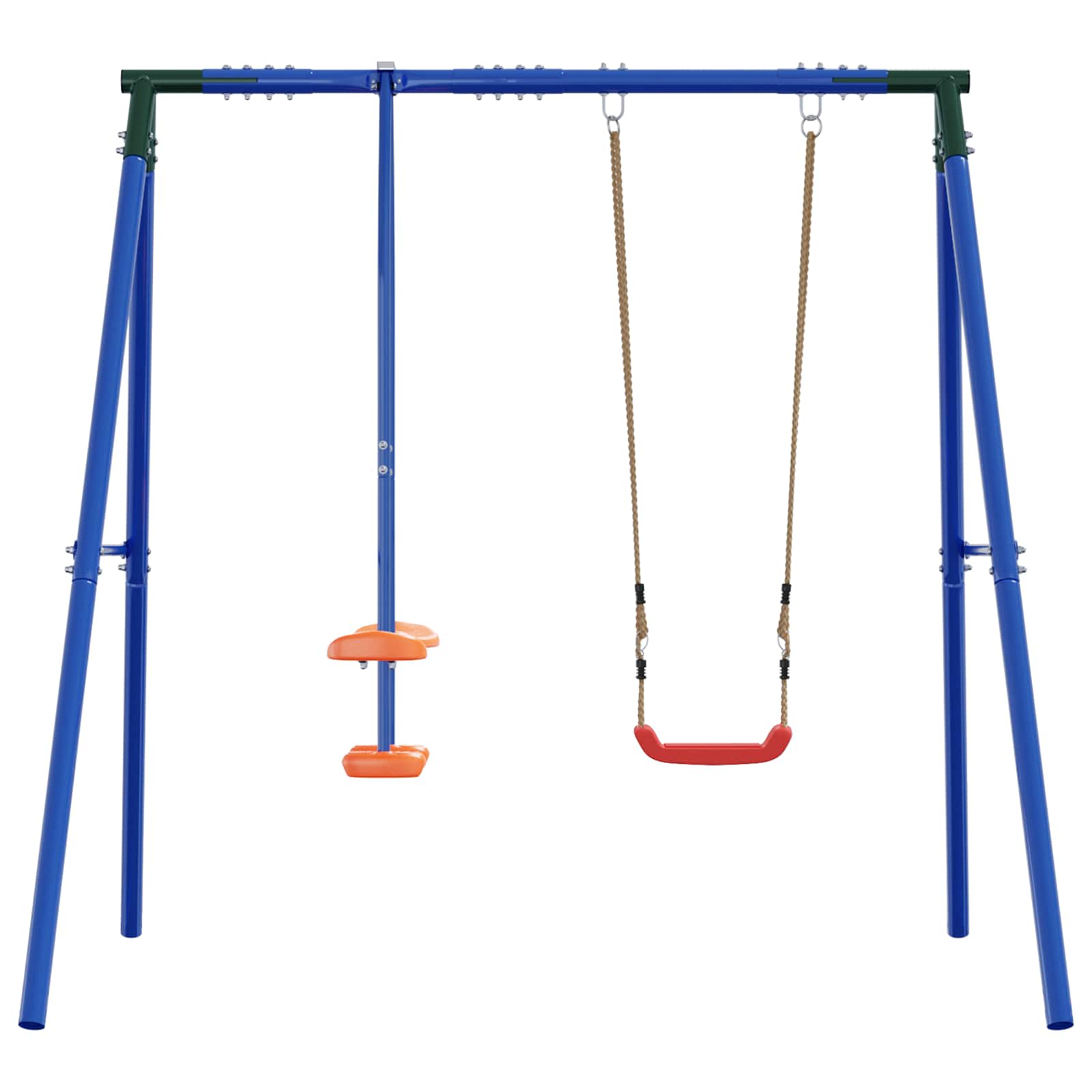 Outdoor Schaukelrahmen mit Gleiter für bis zu 3 Kinder