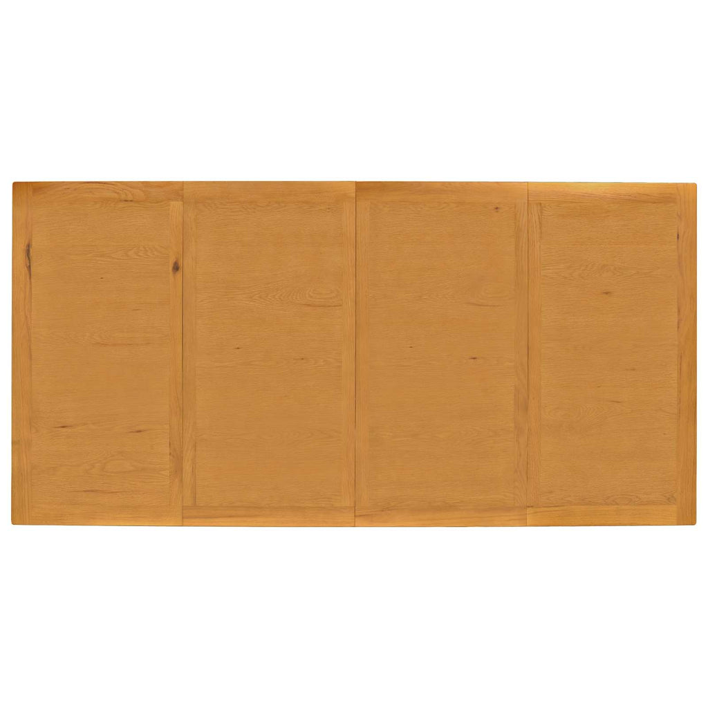 Esstisch 200 x 100 x 75 cm Massivholz Eiche Natur Rechtwinklig