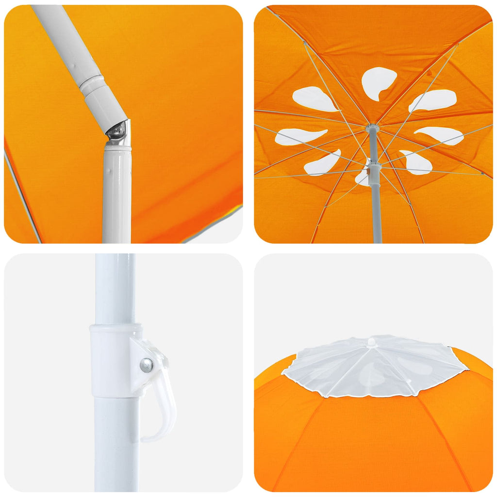 Garten-Sonnenschirm 160 cm 170T Polyester Orange