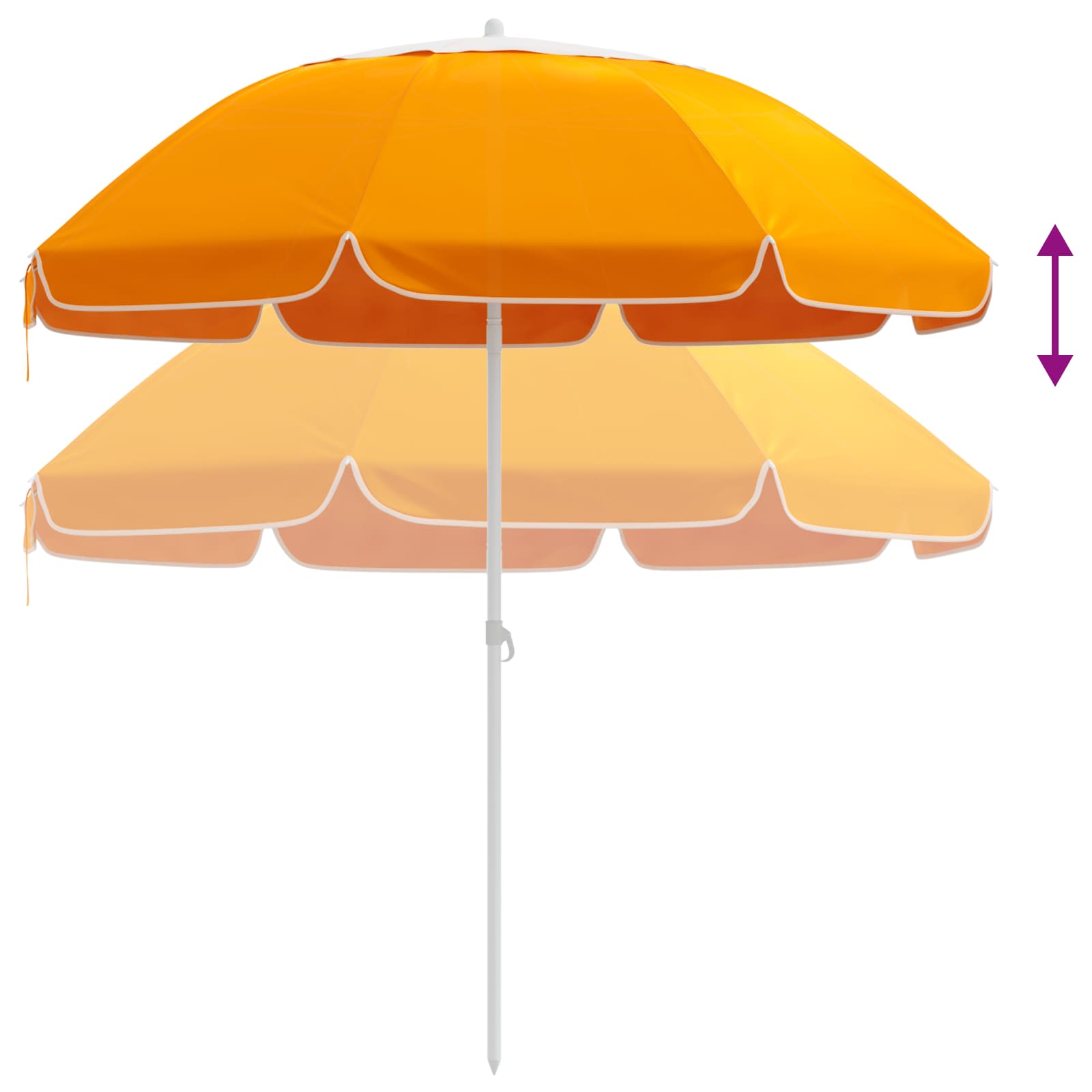 Garten-Sonnenschirm 240 cm 170T Polyester Orange
