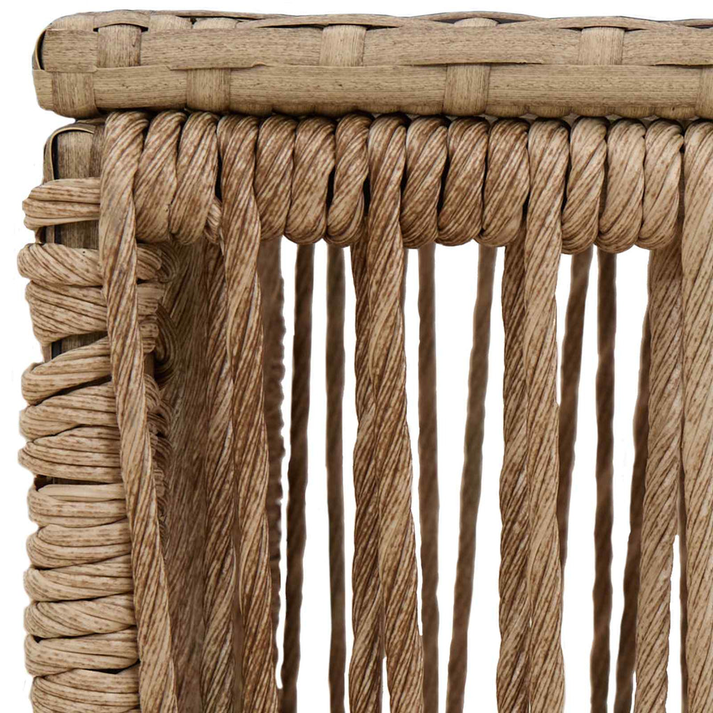 Gartentisch Beige und Schwarz 55 x 55 x 37 cm