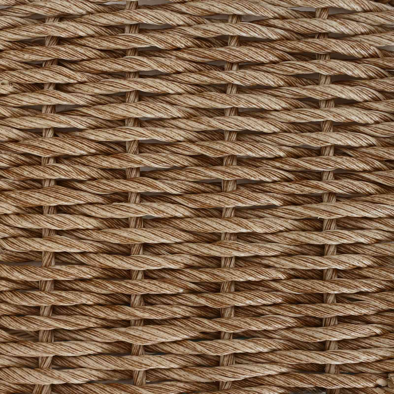 Gartentisch Beige und Schwarz 55 x 55 x 37 cm