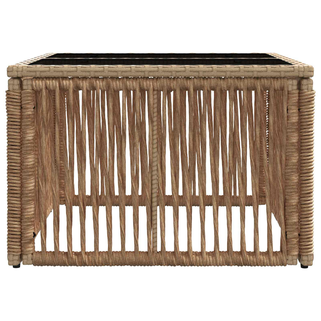 Gartentisch Beige und Schwarz 55 x 55 x 37 cm