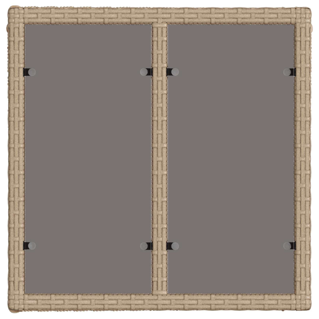 Gartentisch Beige und Schwarz 55 x 55 x 37 cm