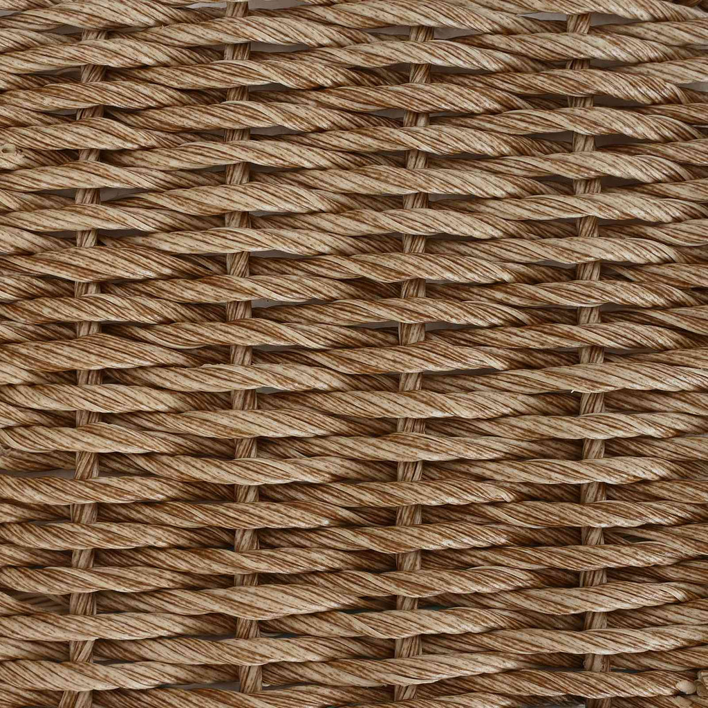 Gartentisch Beige 100 x 55 x 37 cm PE Rattan und Glas