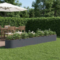 Hochbeet im Garten Anthrazit 380 x 40 x 40 cm Stahl