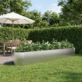 Hochbeet im Garten Edelstahl 380 x 40 x 40 cm Stahl
