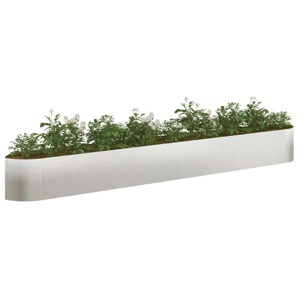 Hochbeet im Garten Edelstahl 380 x 40 x 40 cm Stahl