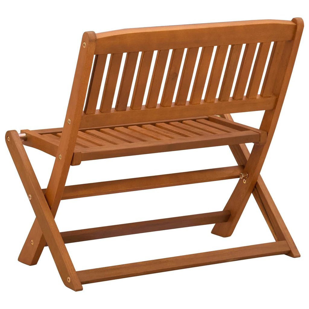 Kinderbank Braun 61 x 38 x 57 cm Massives Eukalyptus Holz