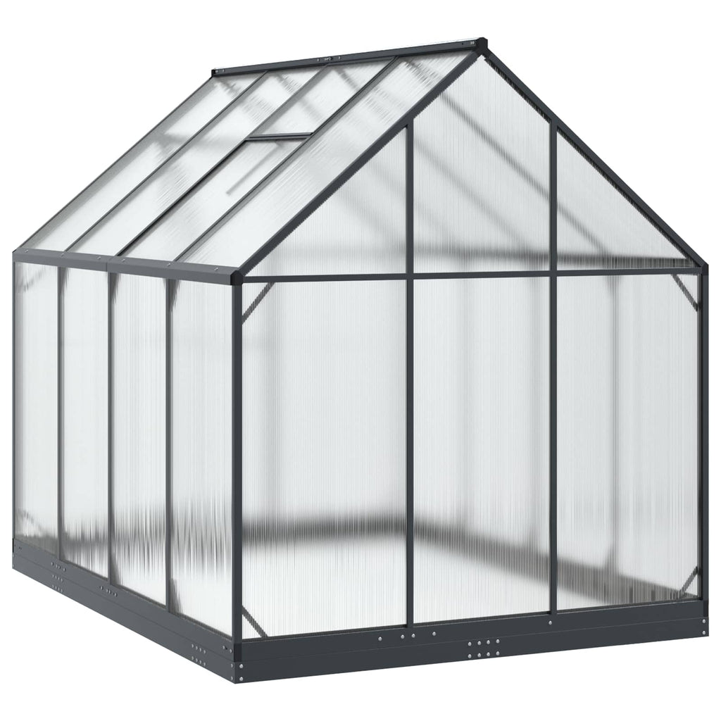 Garten Gewächshaus mit Tür Anthrazit 183,5 x 243,5 x 207 cm