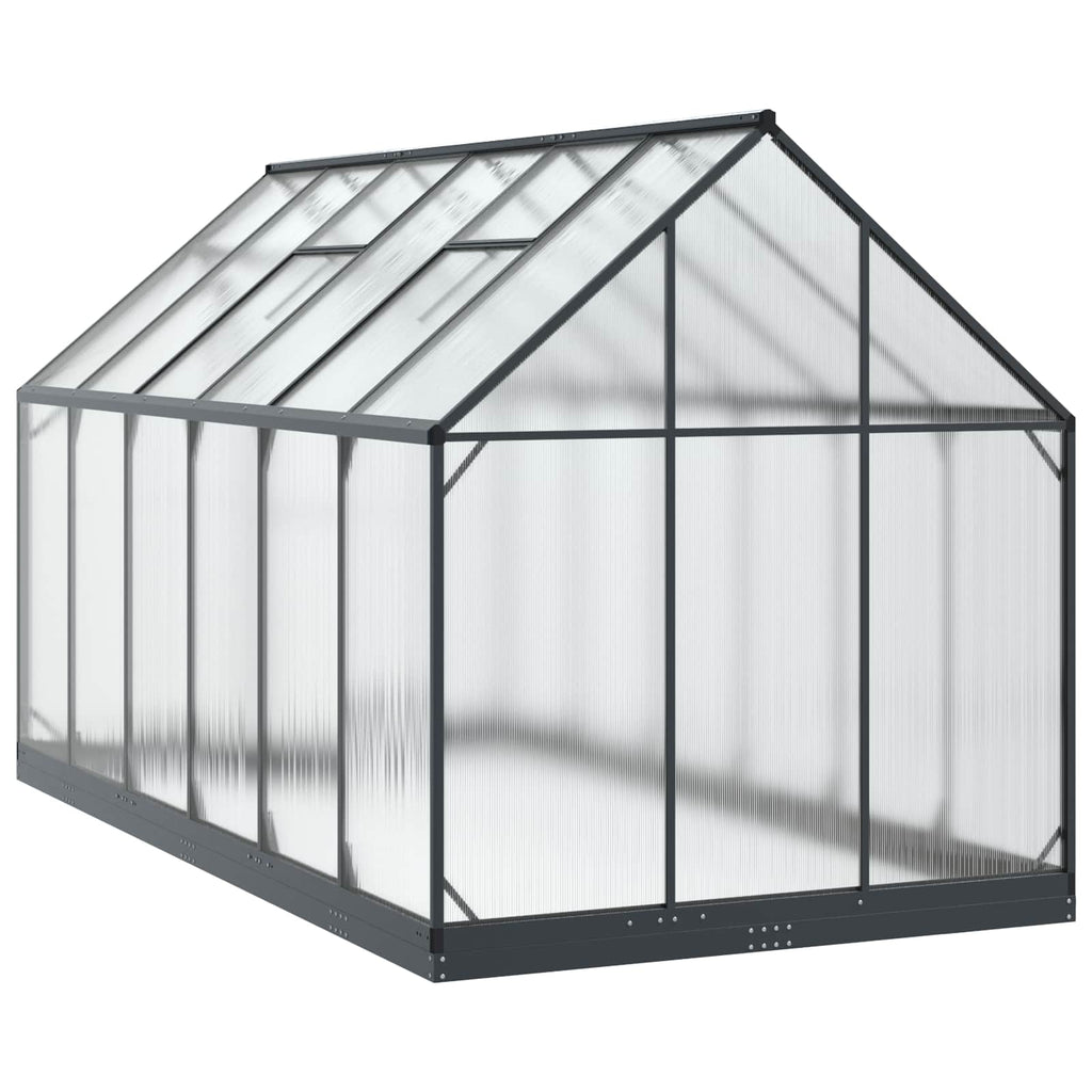 Garten Gewächshaus mit Tür Anthrazit 183,5 x 363,5 x 207 cm