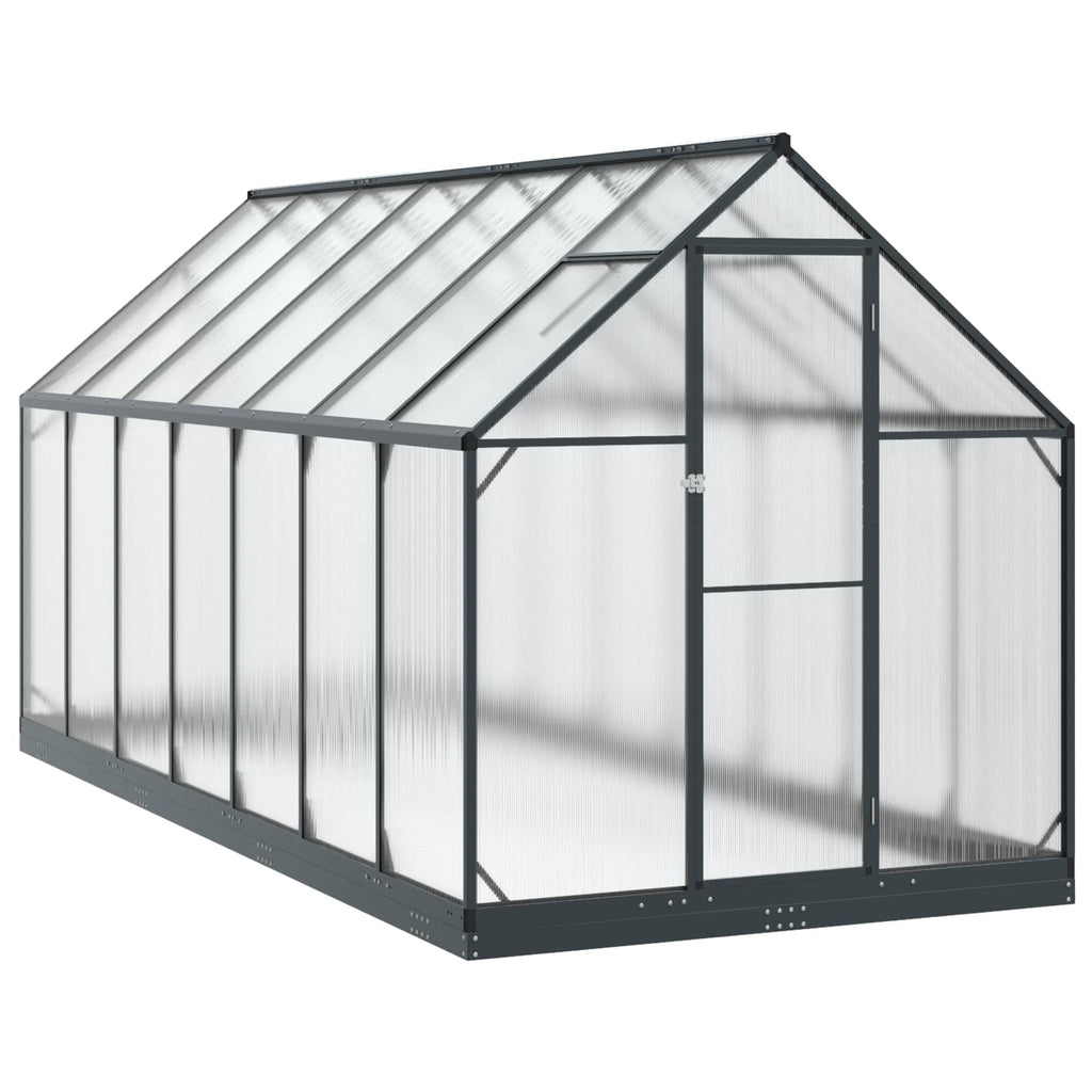 Garten Gewächshaus mit Tür Anthrazit 183,5 x 423,5 x 207 cm
