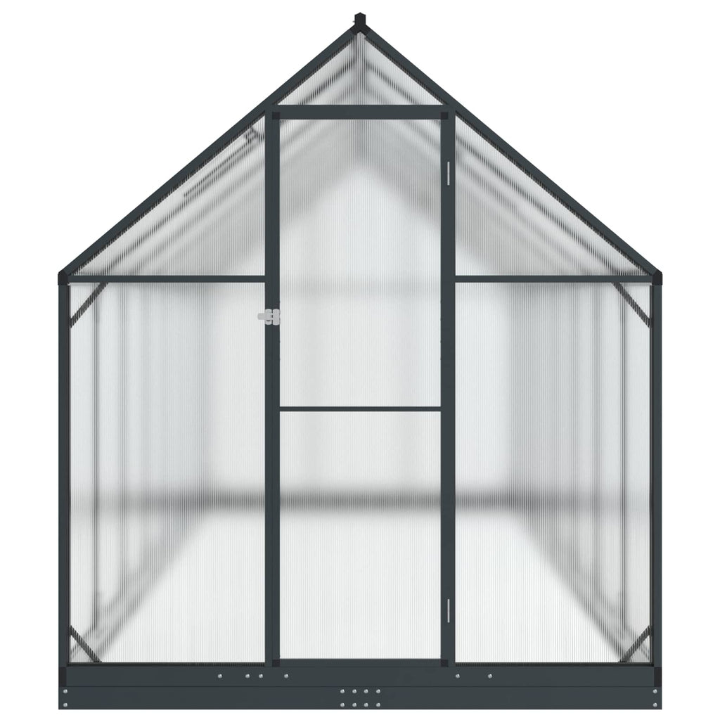 Garten Gewächshaus mit Tür Anthrazit 183,5 x 423,5 x 207 cm