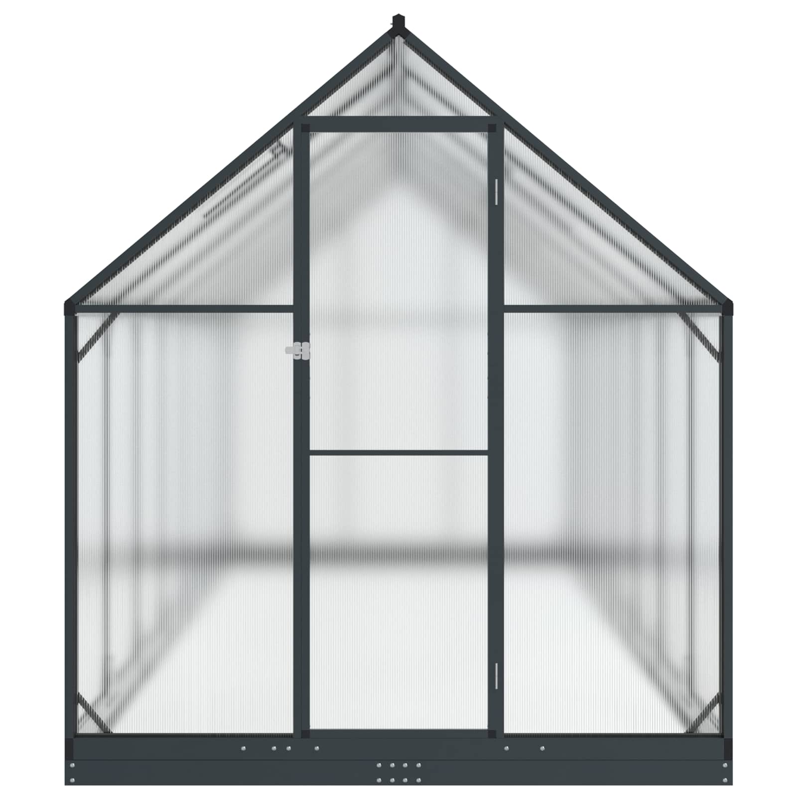 Garten Gewächshaus mit Tür Anthrazit 183,5 x 423,5 x 207 cm