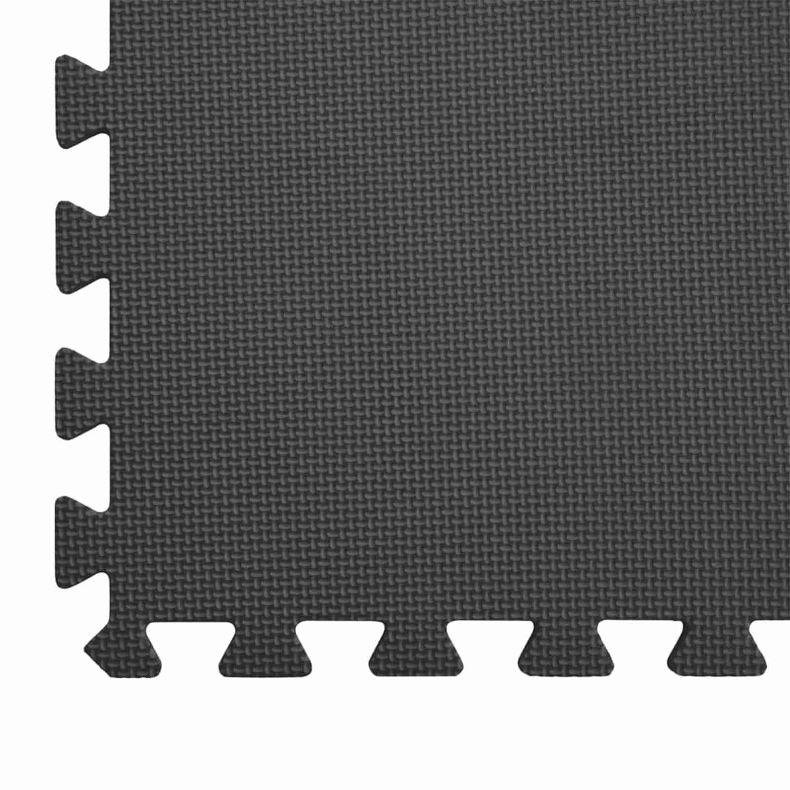 Pool Bodenteppich 6 pcs Schwarz 2,16 ㎡ EVA-Schaum