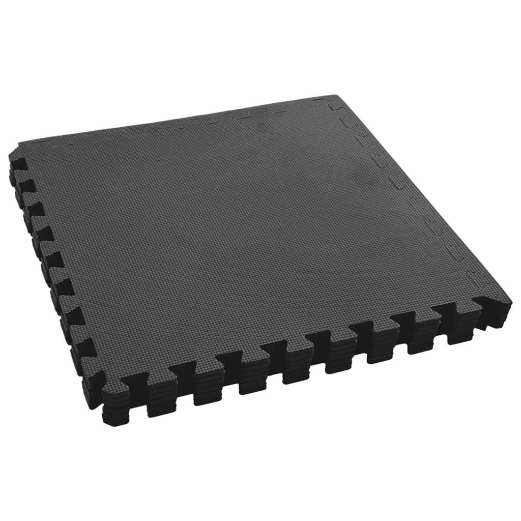 Pool Bodenteppich 6 pcs Schwarz 2,16 ㎡ EVA-Schaum
