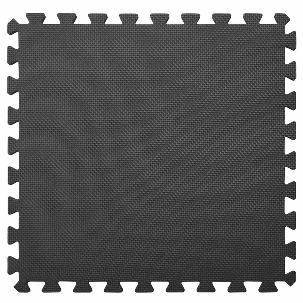 Pool Bodenteppich 6 pcs Schwarz 2,16 ㎡ EVA-Schaum