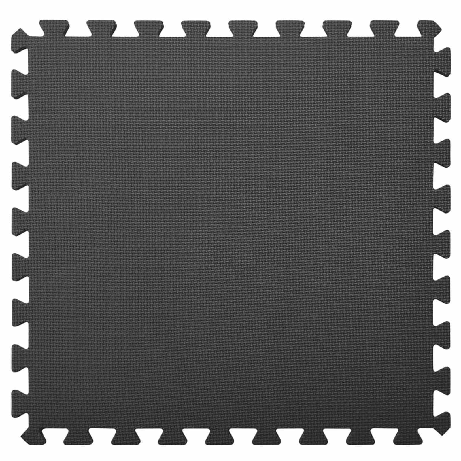 Pool Bodenteppich 6 pcs Schwarz 2,16 ㎡ EVA-Schaum