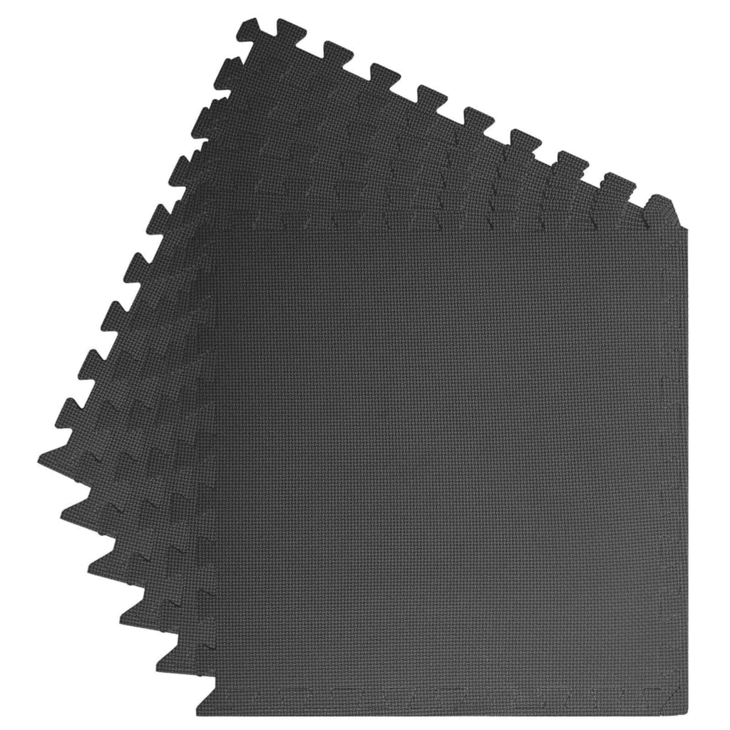 Pool Bodenteppich 6 pcs Schwarz 2,16 ㎡ EVA-Schaum