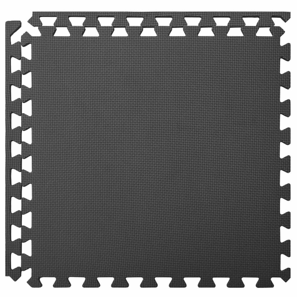 Pool Bodenteppich 6 pcs Schwarz 2,16 ㎡ EVA-Schaum