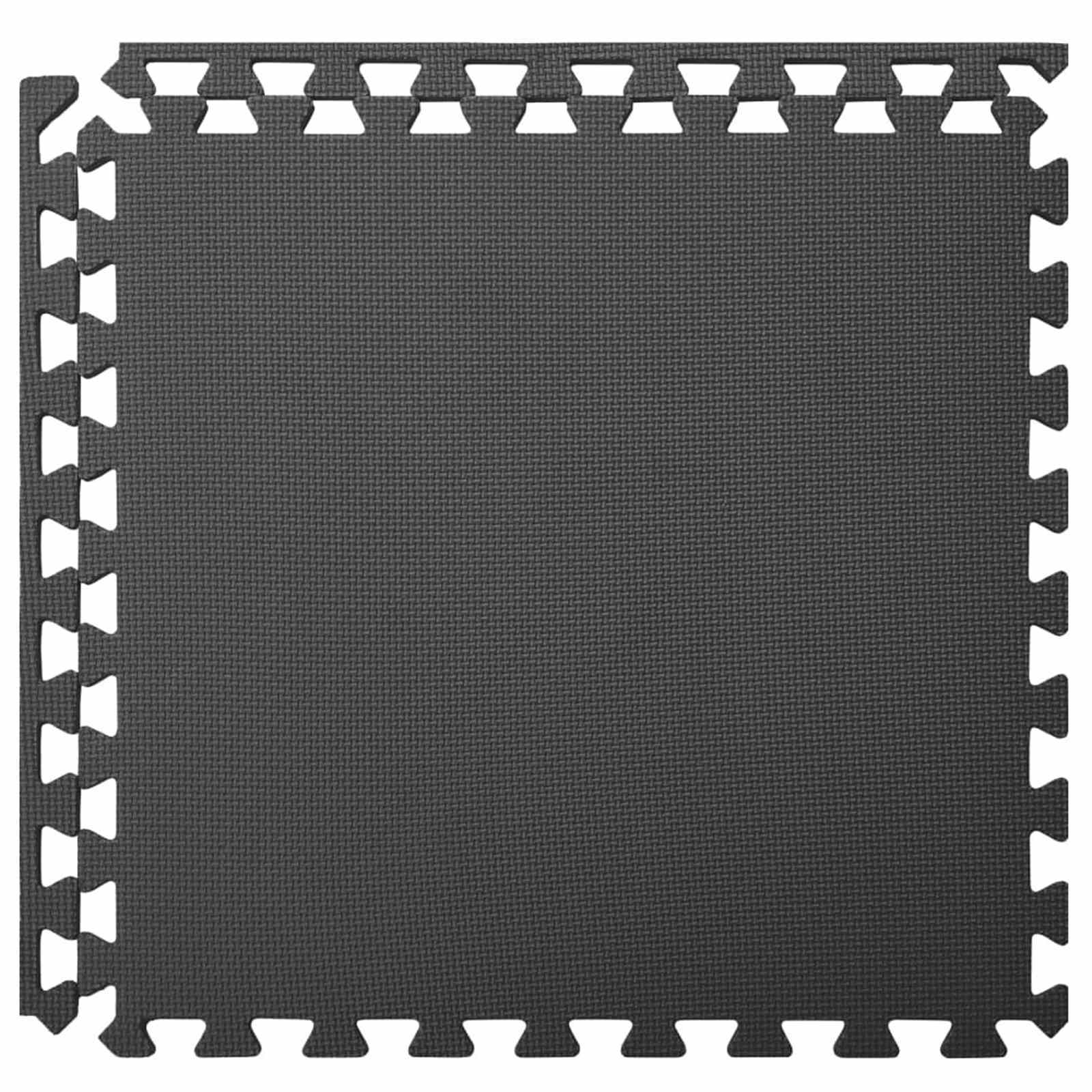 Pool Bodenteppich 6 pcs Schwarz 2,16 ㎡ EVA-Schaum