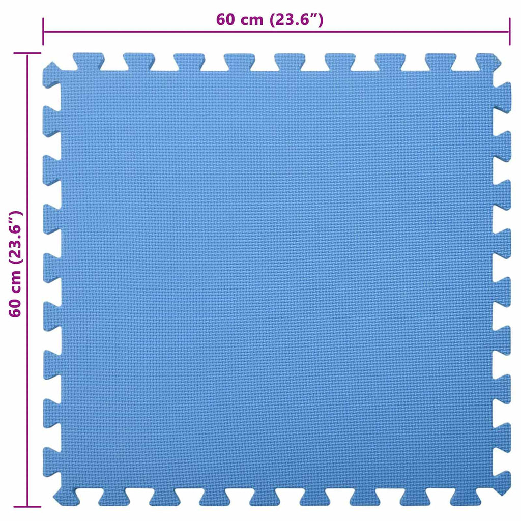Pool Bodenteppich 6 pcs Blau 2,16 ㎡ EVA-Schaum