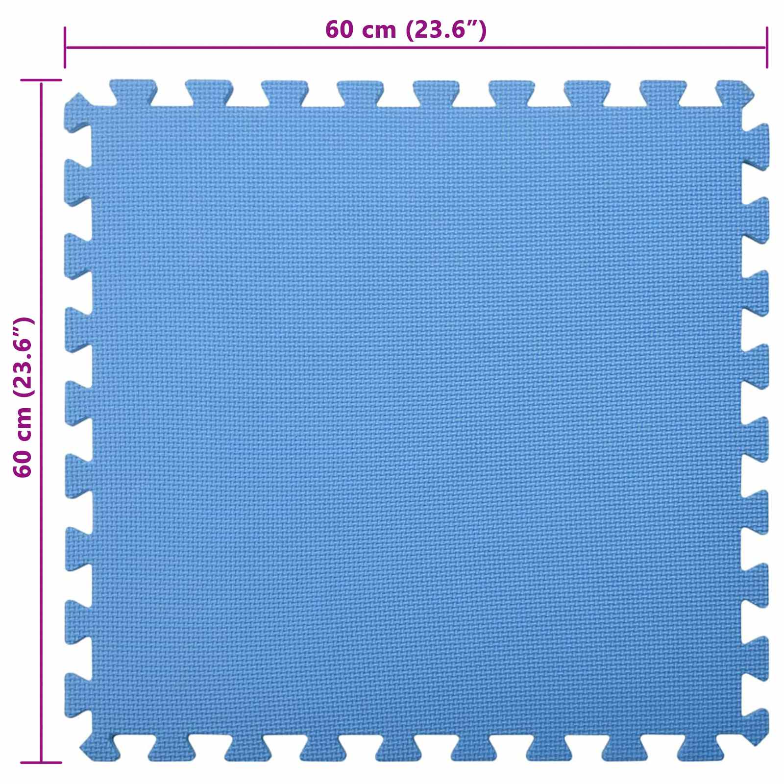 Pool Bodenteppich 6 pcs Blau 2,16 ㎡ EVA-Schaum