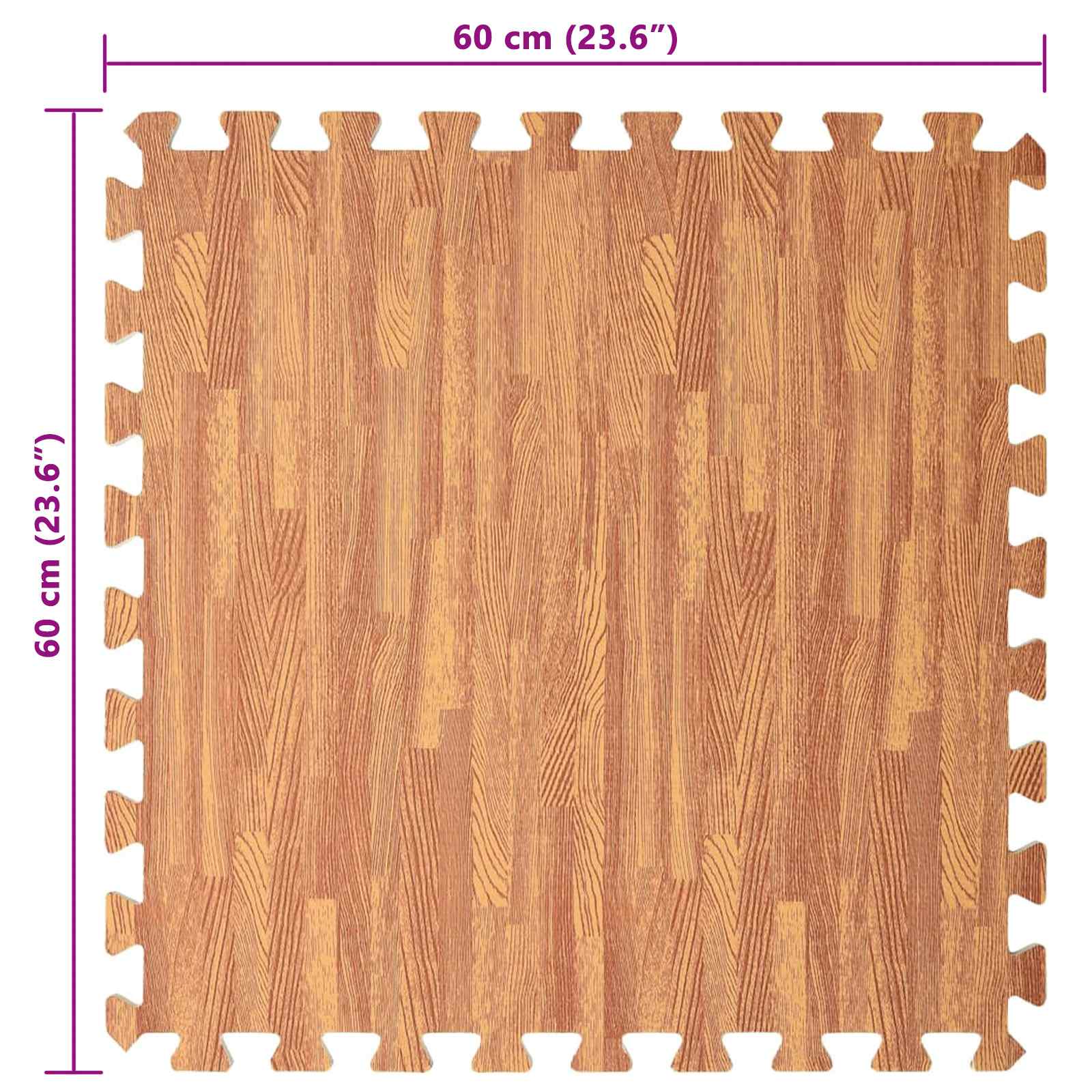 Pool Bodenteppich 6 pcs Holz 4,32 ㎡ EVA-Schaum