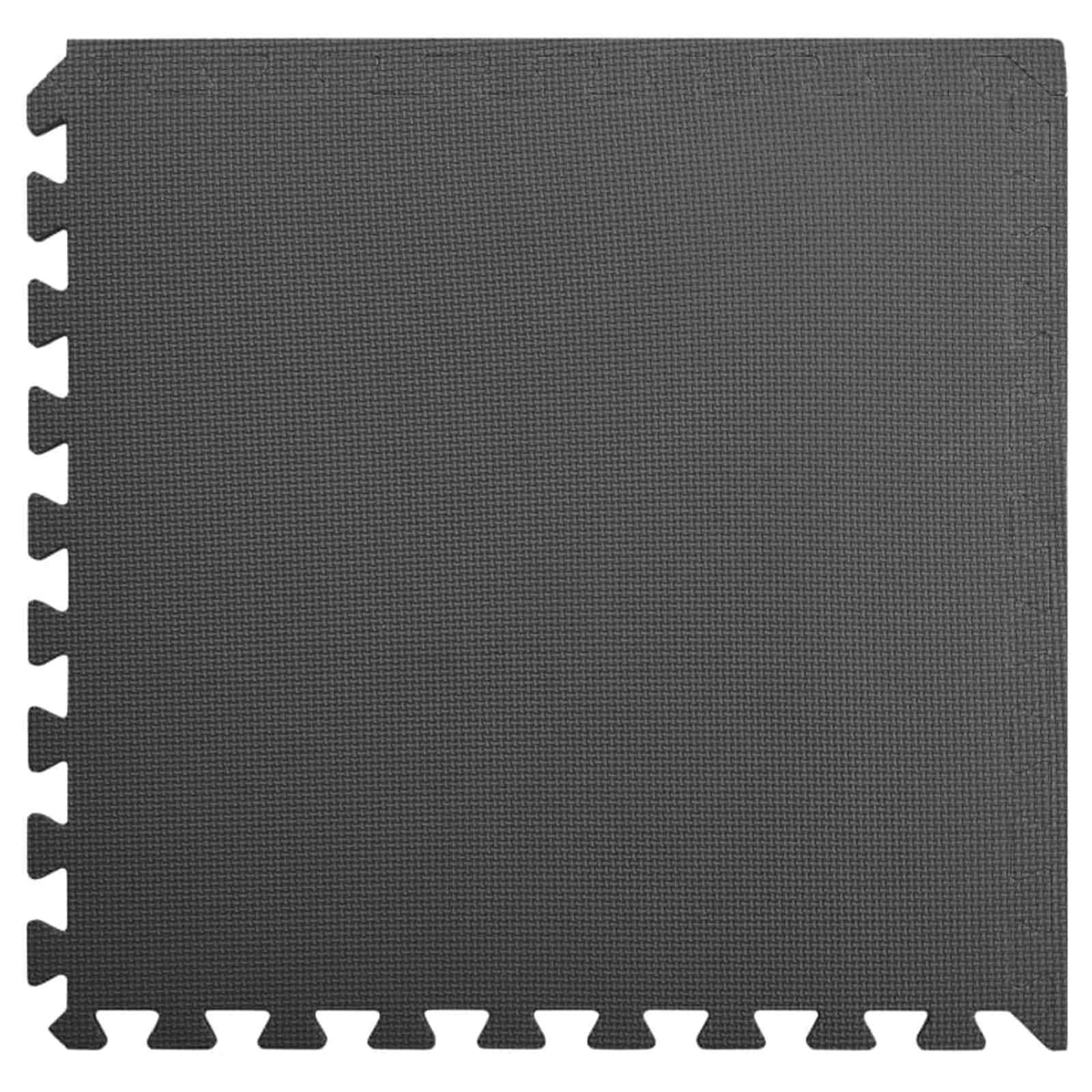Pool Bodenteppich 12 pcs Schwarz 4,32 ㎡ EVA-Schaum