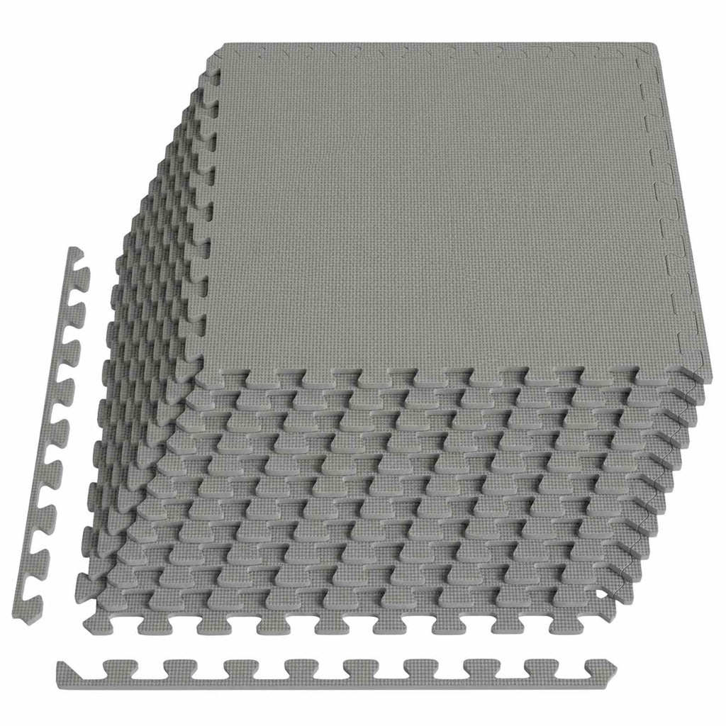 Pool Bodenschutzmatte 12 pcs Grau 4,32 m² EVA-Schaum
