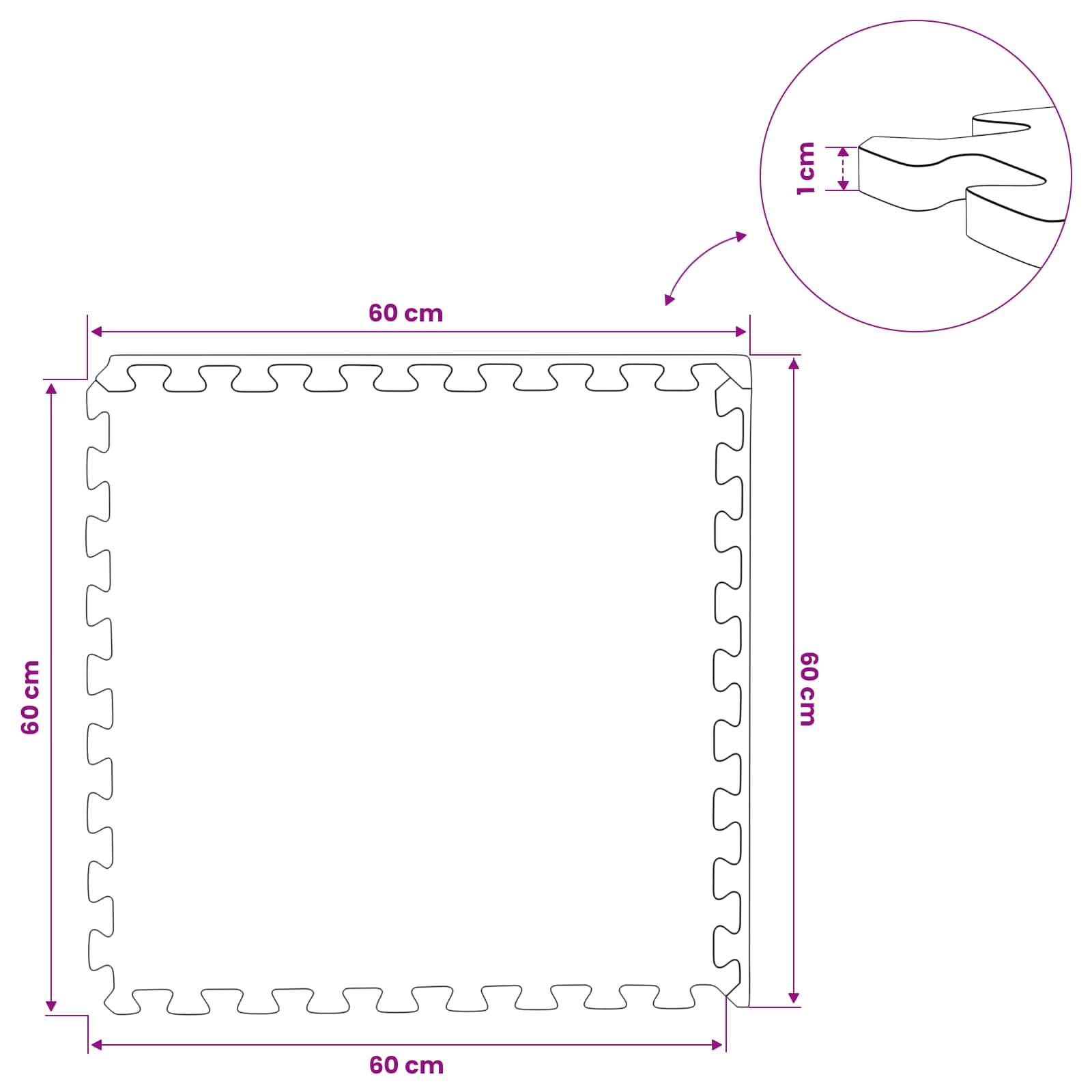 Pool Bodenschutzmatte 12 pcs Grau 4,32 m² EVA-Schaum