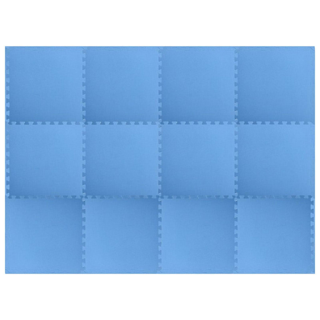Pool Bodenteppich 12 pcs Blau 4,32 ㎡ EVA-Schaum