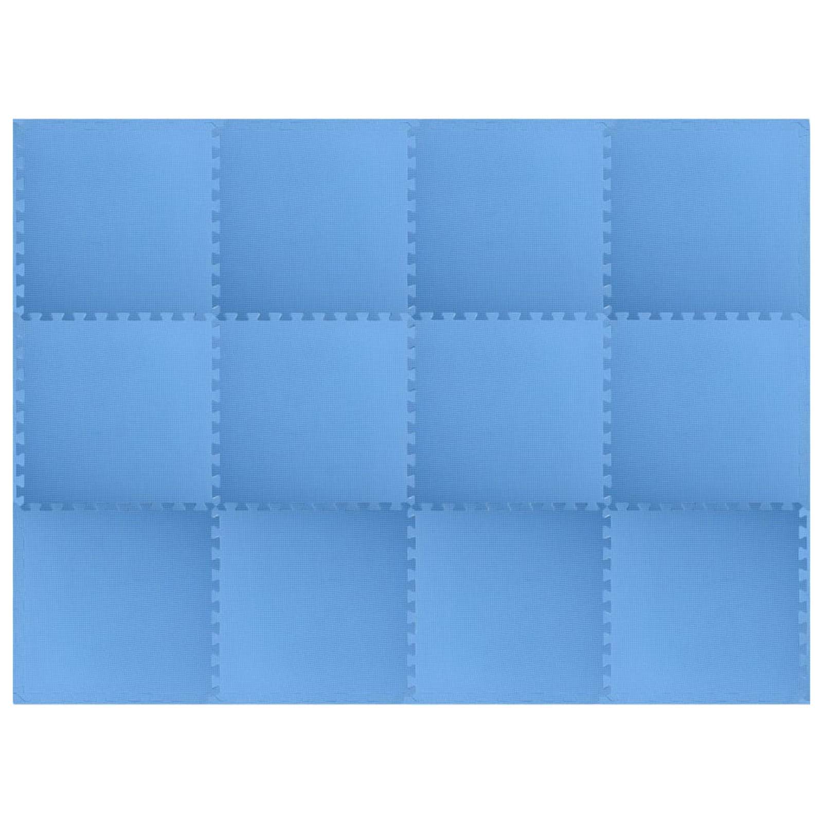 Pool Bodenteppich 12 pcs Blau 4,32 ㎡ EVA-Schaum