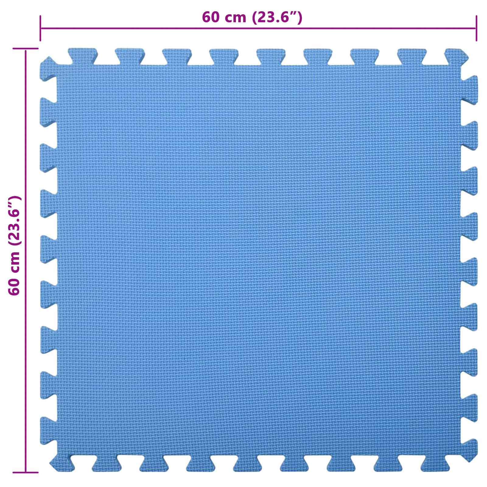 Pool Bodenteppich 12 pcs Blau 4,32 ㎡ EVA-Schaum