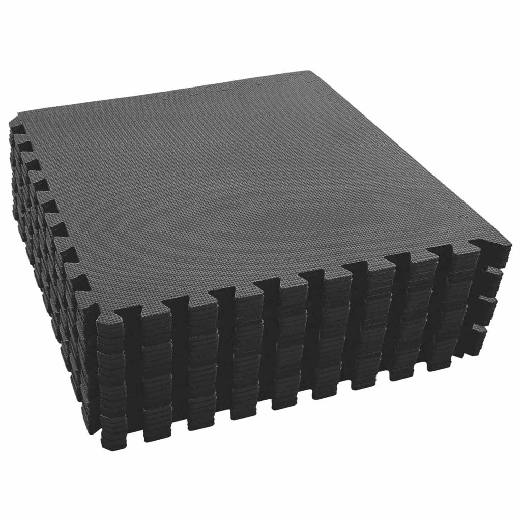 Pool Bodenteppich 24 pcs Schwarz 8,64 ㎡ EVA-Schaum