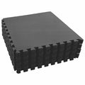 Pool Bodenteppich 24 pcs Schwarz 8,64 ㎡ EVA-Schaum