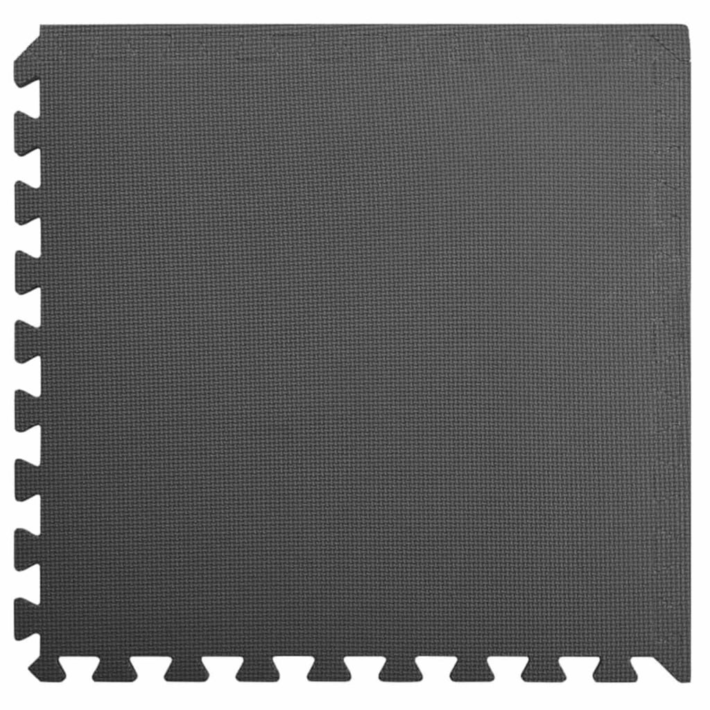 Pool Bodenteppich 24 pcs Schwarz 8,64 ㎡ EVA-Schaum