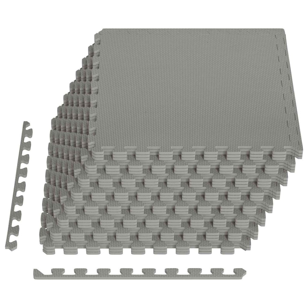 Pool Bodenschutzmatte 24 pcs Grau 8,64 m² EVA-Schaum