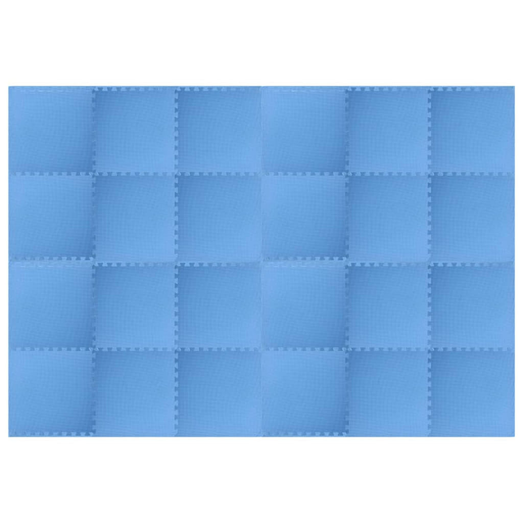 Pool Bodenteppich 24 pcs Blau 8,64 ㎡ EVA-Schaum