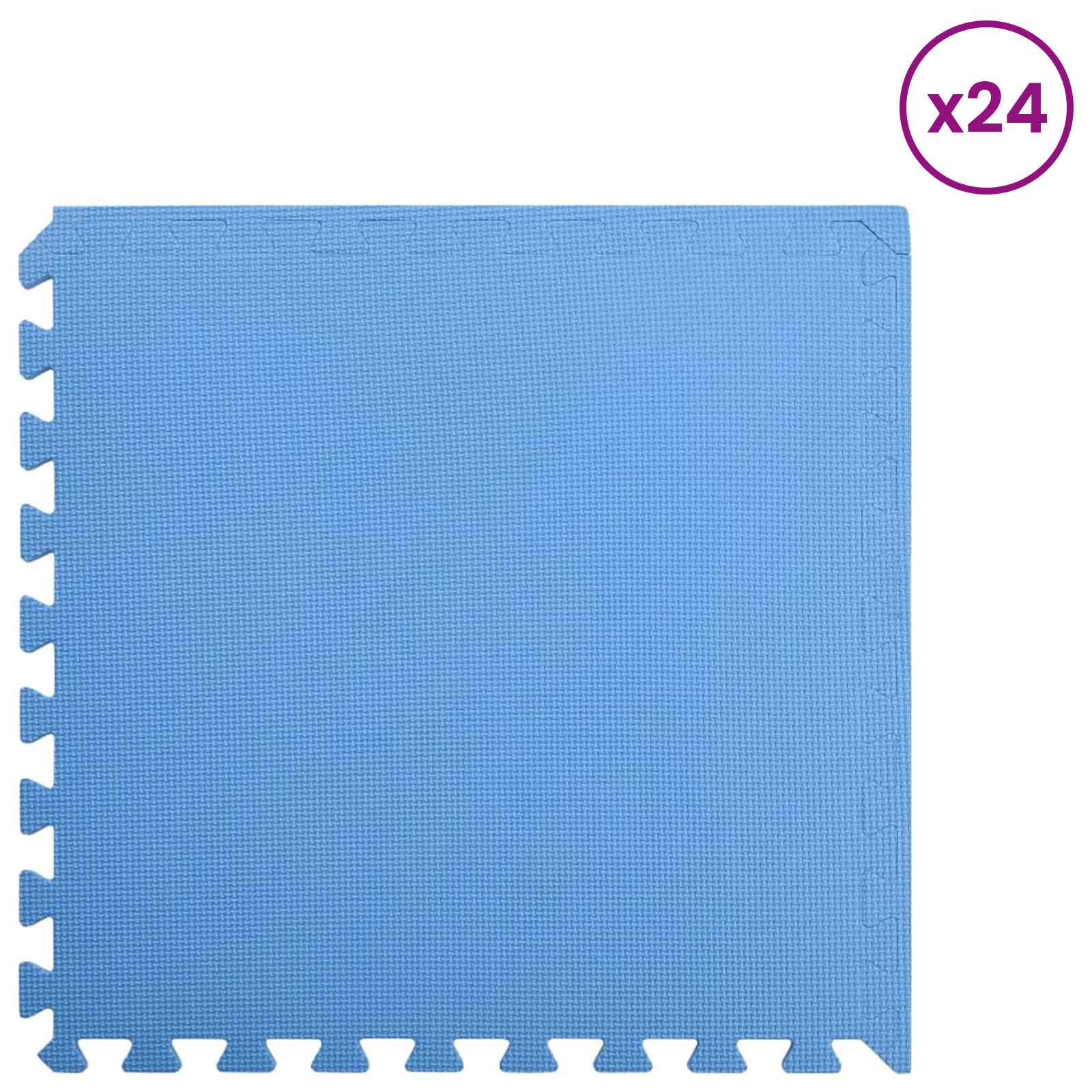 Pool Bodenteppich 24 pcs Blau 8,64 ㎡ EVA-Schaum