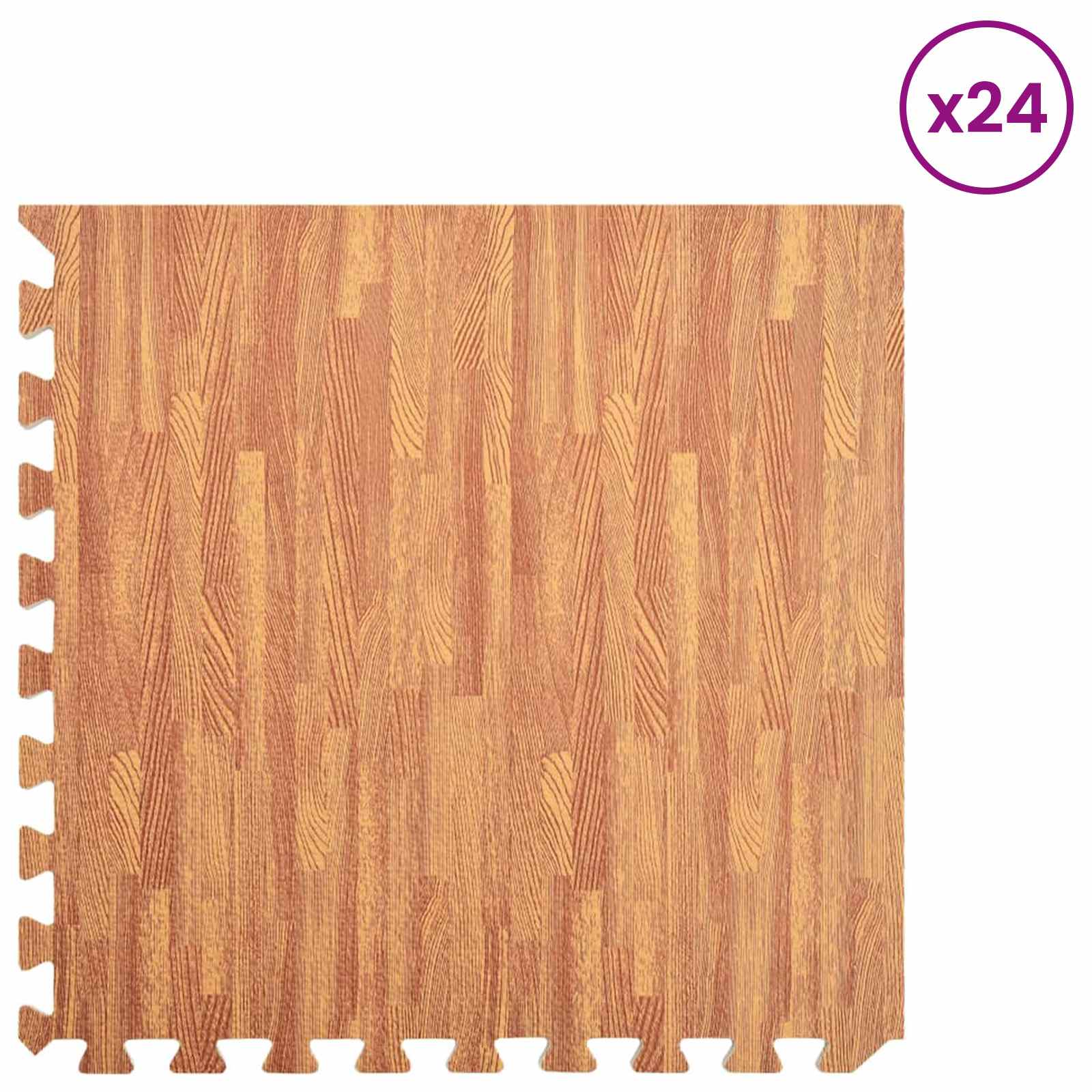 Pool Bodenteppich 24 pcs Holz 8,64 ㎡ EVA-Schaum