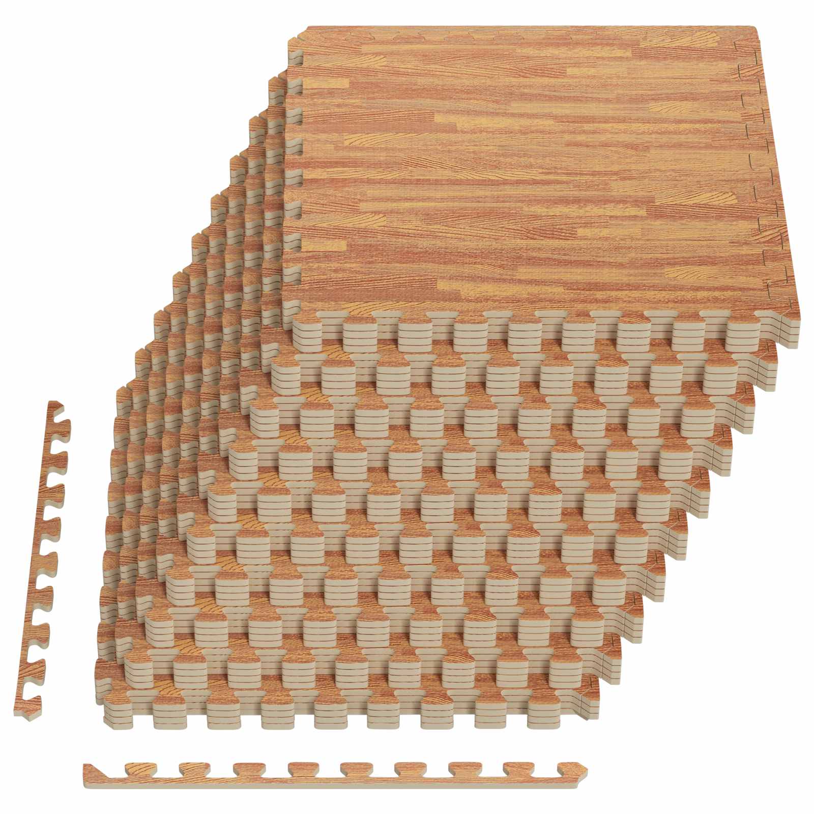 Pool Bodenschutzmatte 40 pcs Holz 14,4 m² EVA-Schaum