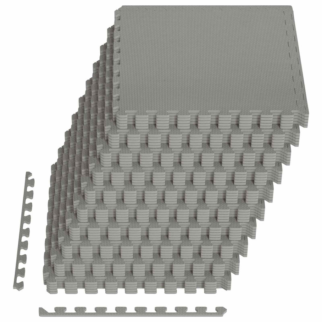 Pool Bodenschutzmatte 50 pcs Grau 18 m² EVA-Schaum