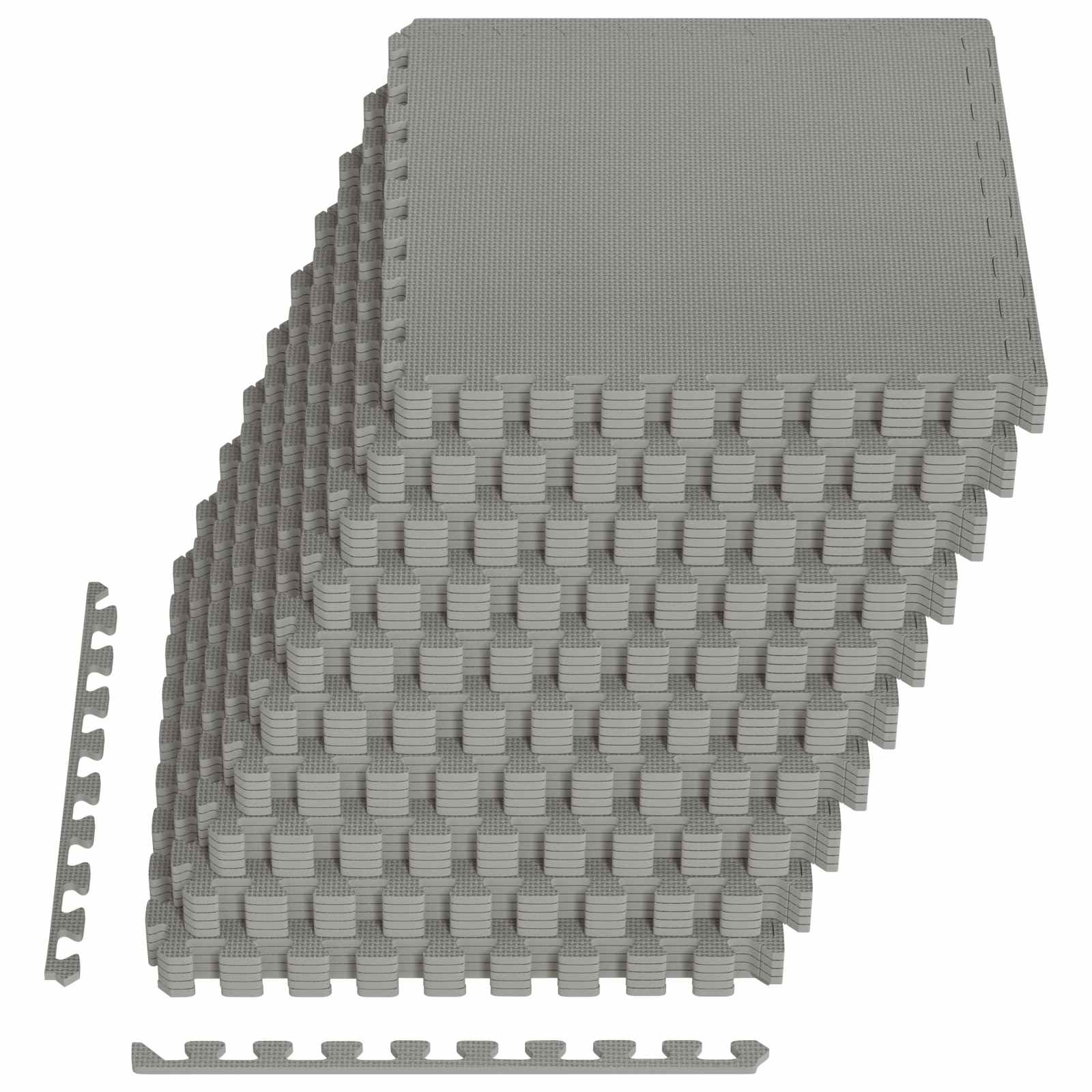 Pool Bodenschutzmatte 50 pcs Grau 18 m² EVA-Schaum
